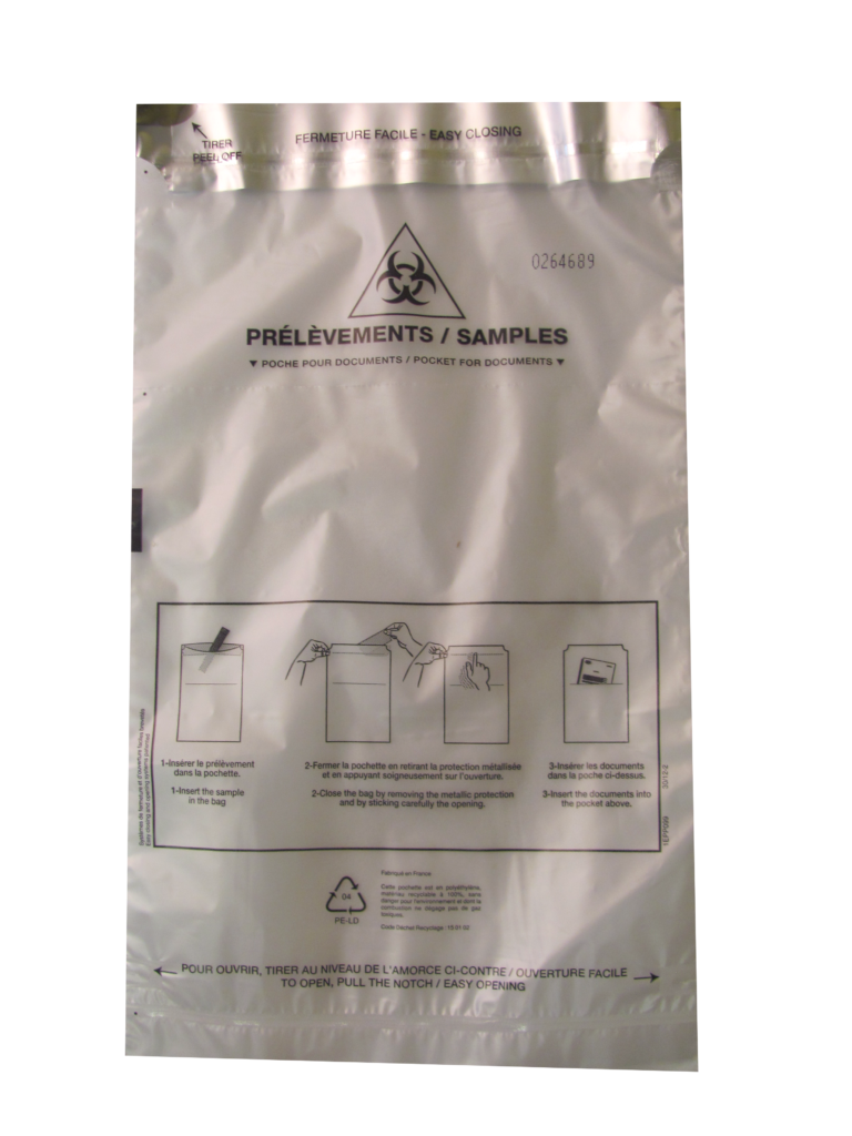 Sachets double-poche Biohazard